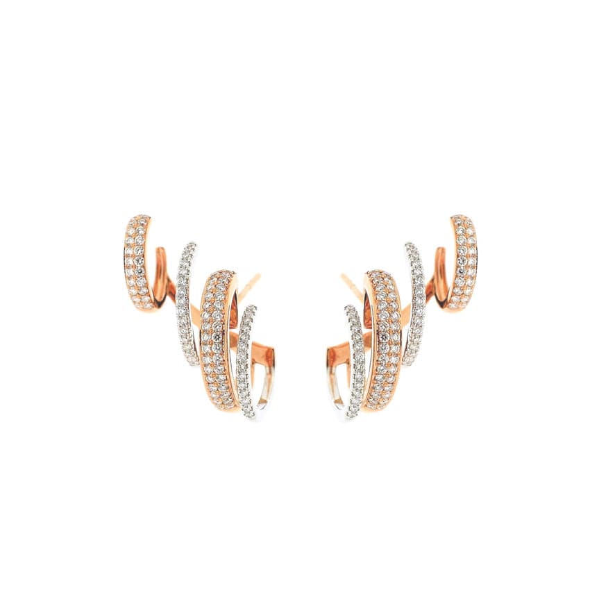 Multiple Hoop Diamond Earrings - K.S. Sze & Sons