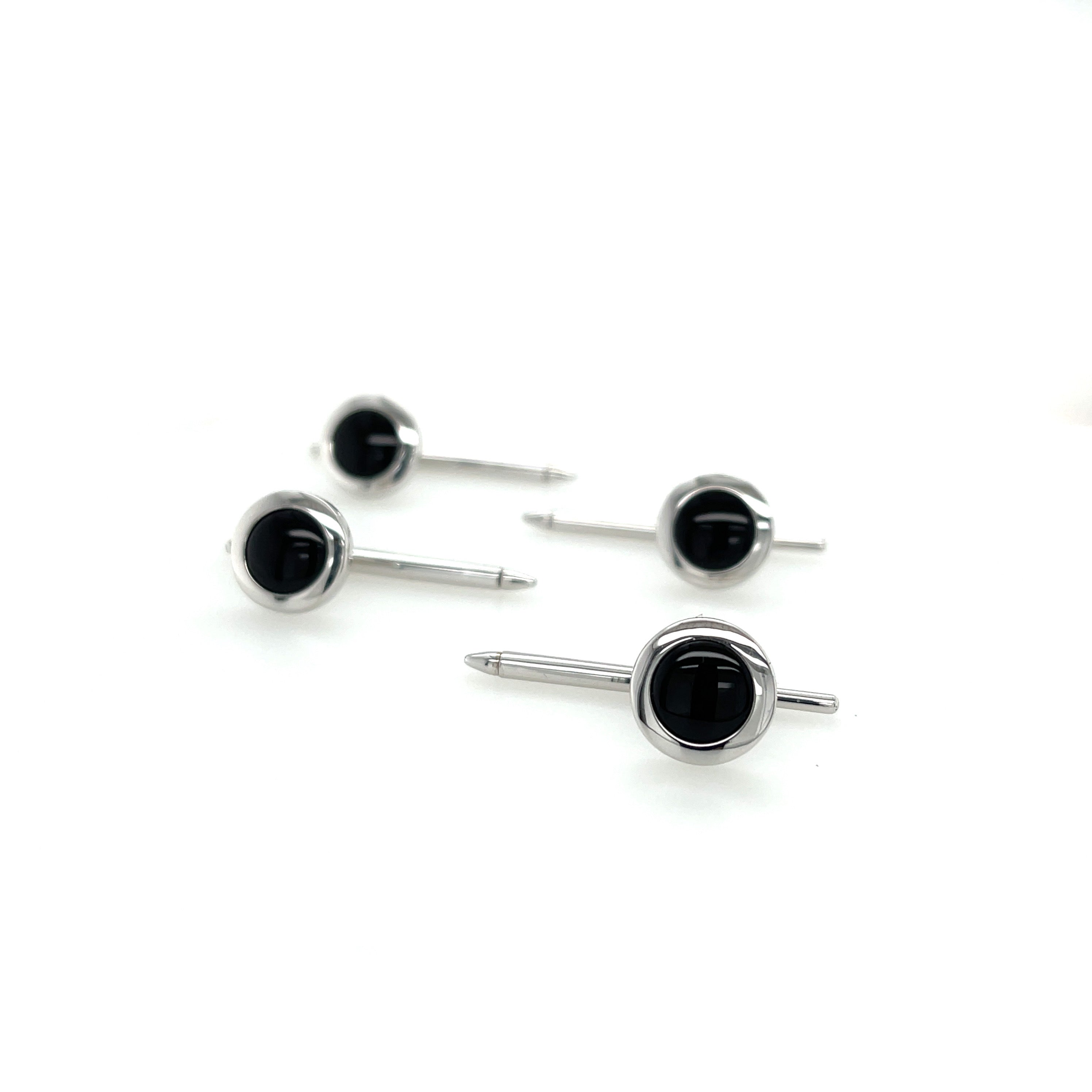 Onyx Shirt Studs - K.S. Sze & Sons