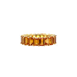 Orange Sapphire Eternity Ring