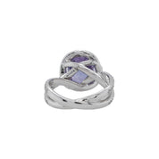 Oval-Shaped Purple Sapphire & Diamond Ring (GIA Certificate) - K.S. Sze & Sons