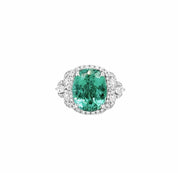 Paraiba & Diamond Cocktail Ring (GIA Certificate) - K.S. Sze & Sons