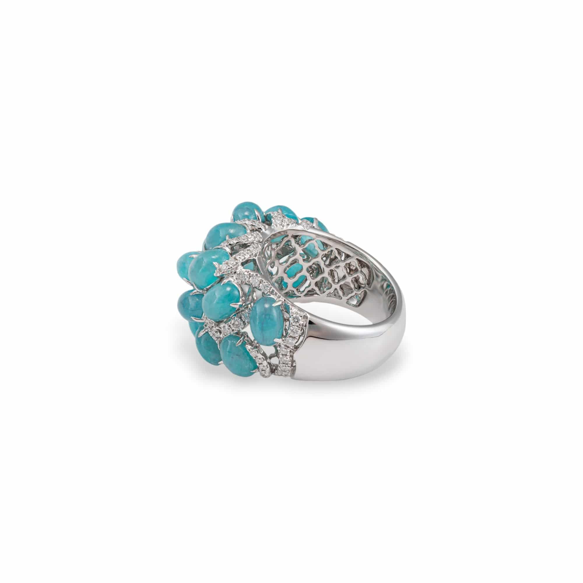 Paraiba & Diamond Ring - K.S. Sze & Sons