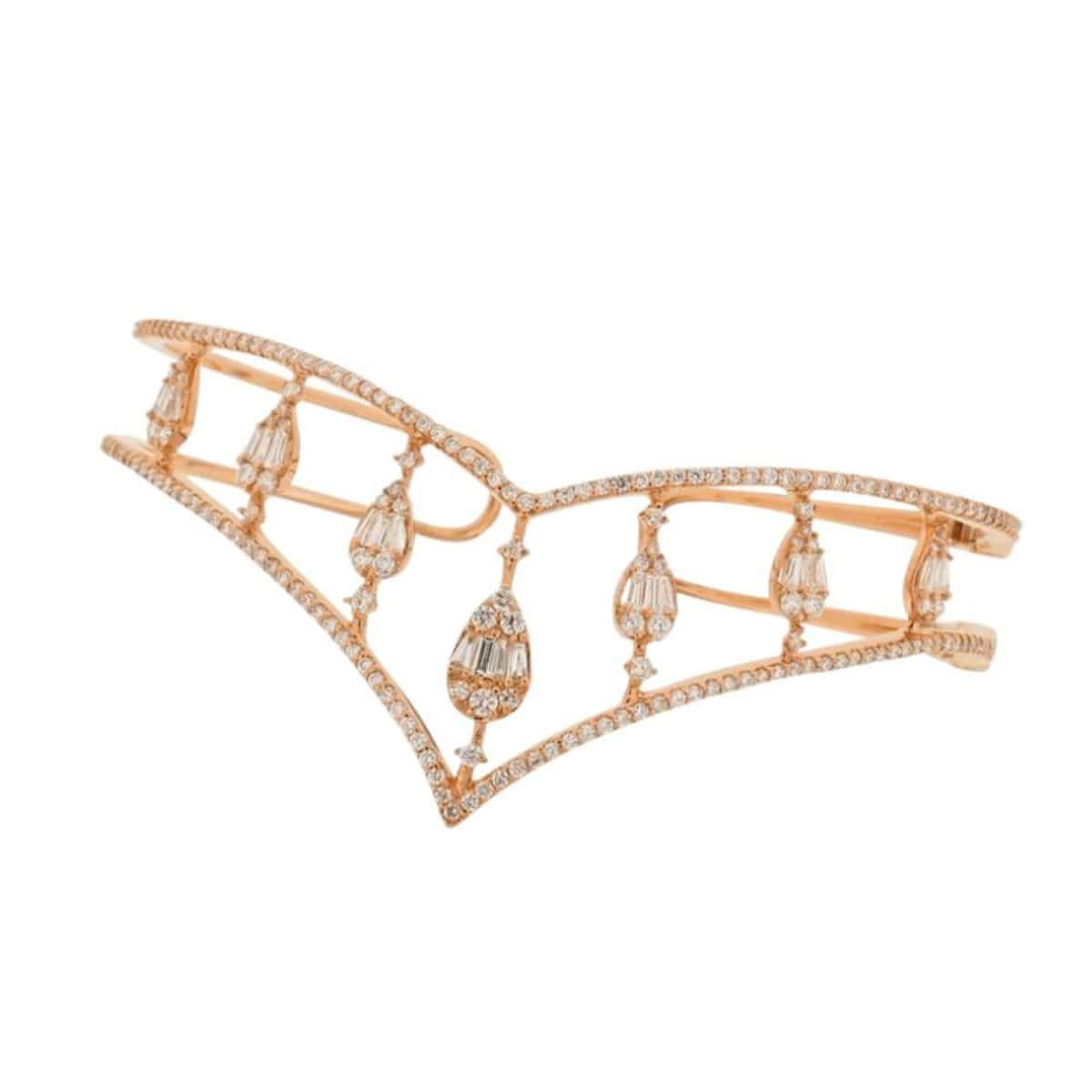 Pear Shape Illusion Diamond Bangle - K.S. Sze & Sons