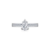 Pear Shaped Solitair Diamond Ring - K.S. Sze & Sons