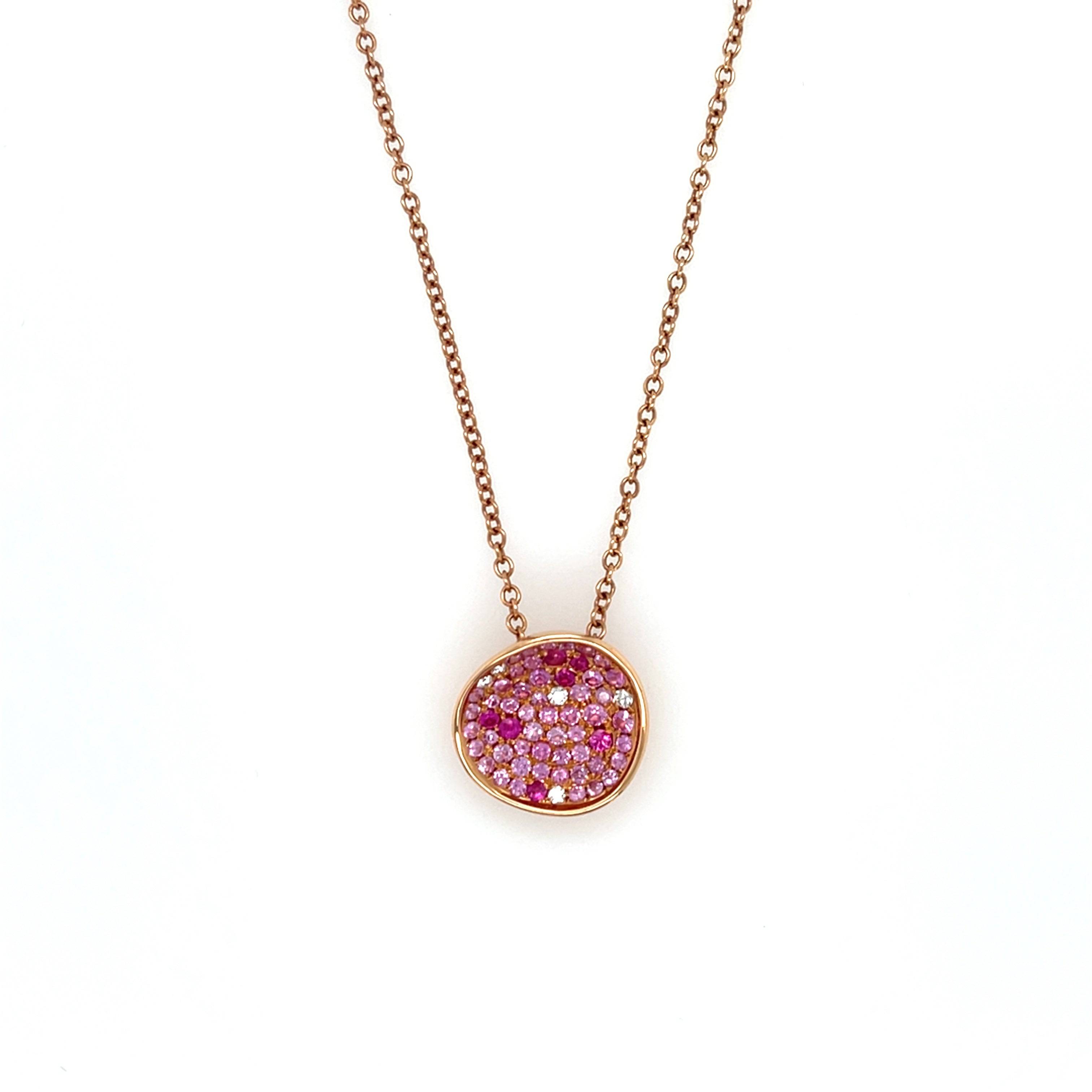 Pink Sapphire & Diamond Necklace - K.S. Sze & Sons