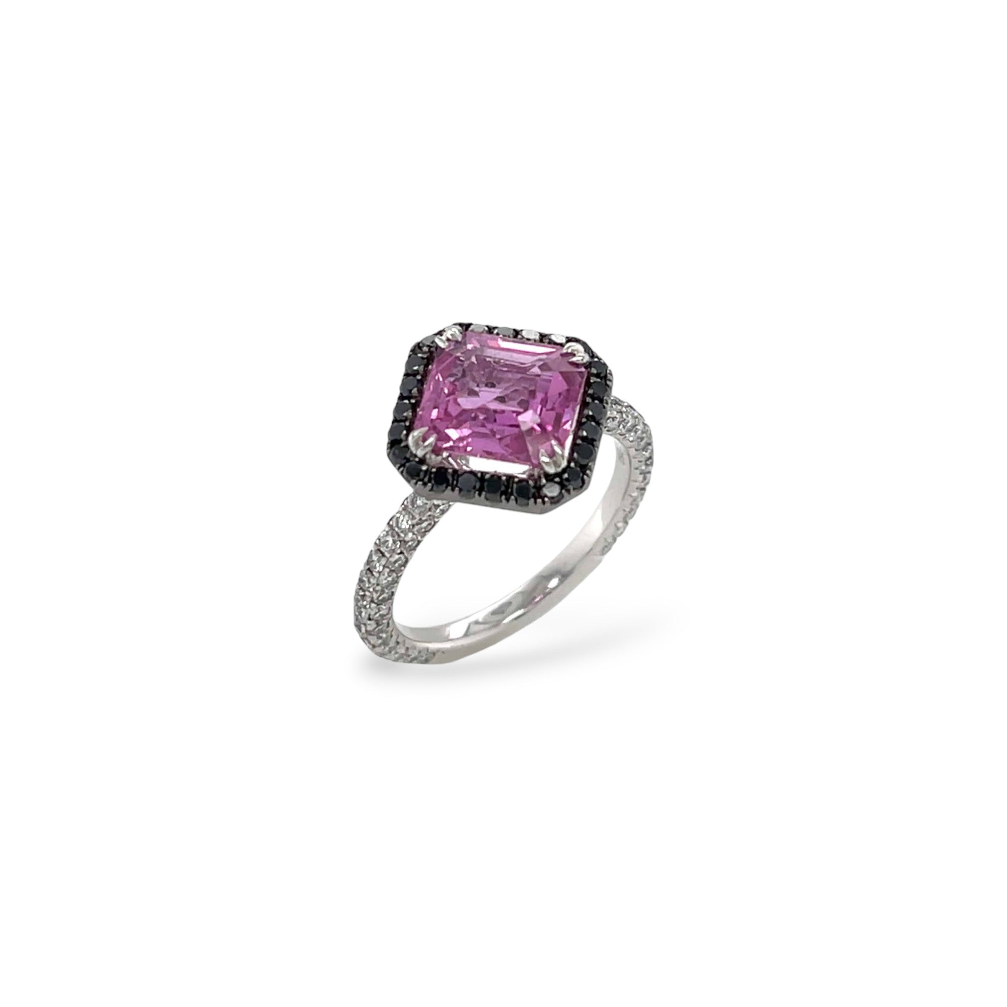 Pink Sapphire & Diamond Ring - K.S. Sze & Sons