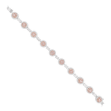 Pink & White Diamond Bracelet