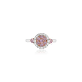Pink & White Diamond Ring