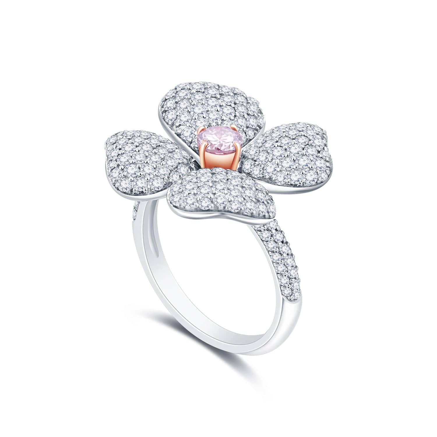 Pink & White Diamond Ring (GIA Certificate)