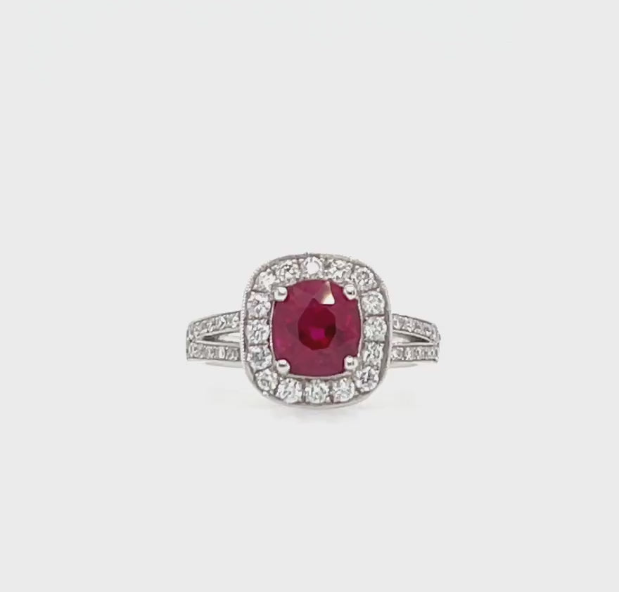 Ruby & Diamond Ring (GRS Certificate)