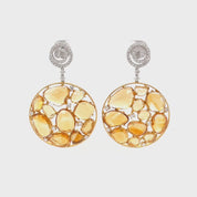 Citrine & Diamond Earrings