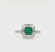 Emerald & Diamond Ring (GRS Certificate)