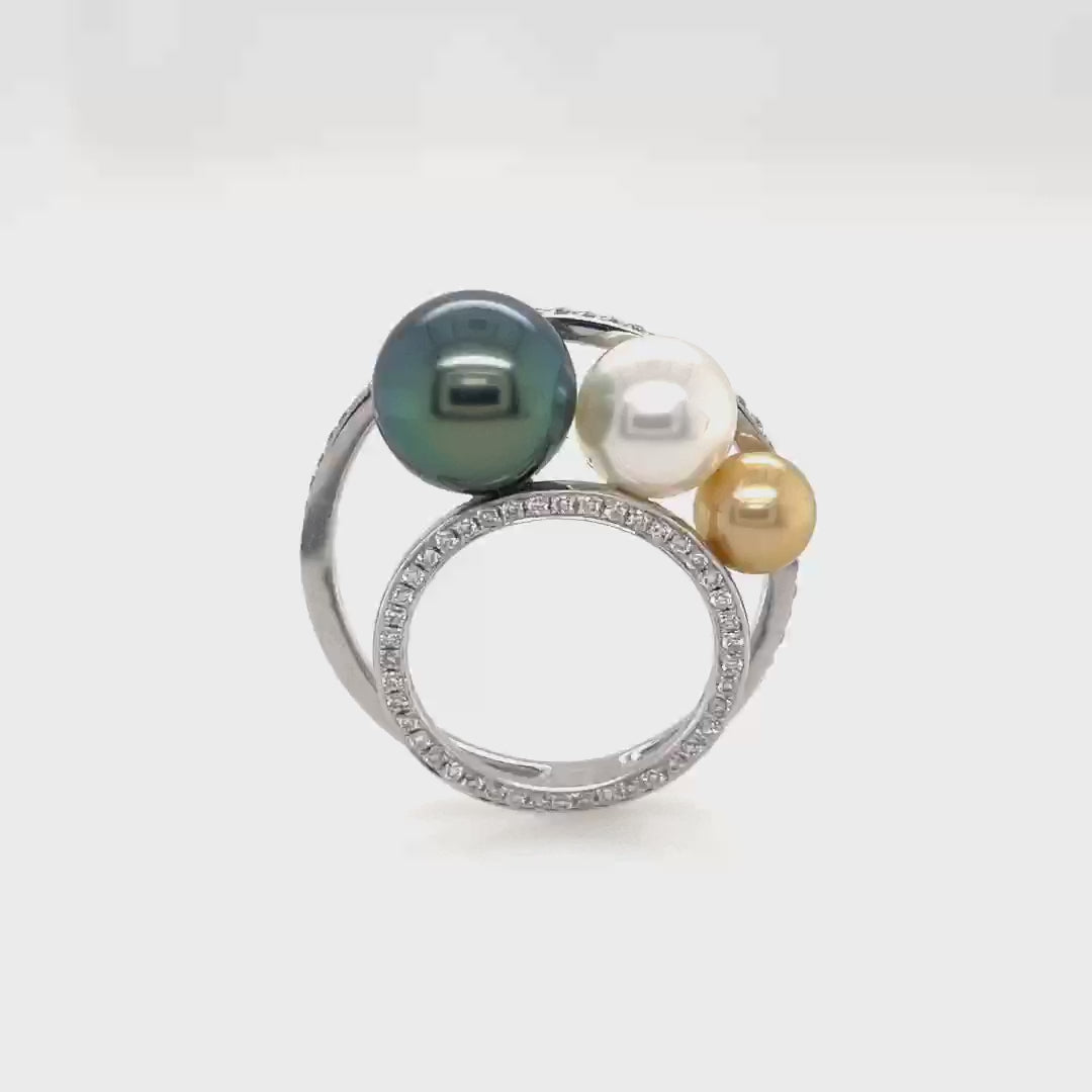 South Sea Pearl & Diamond Ring