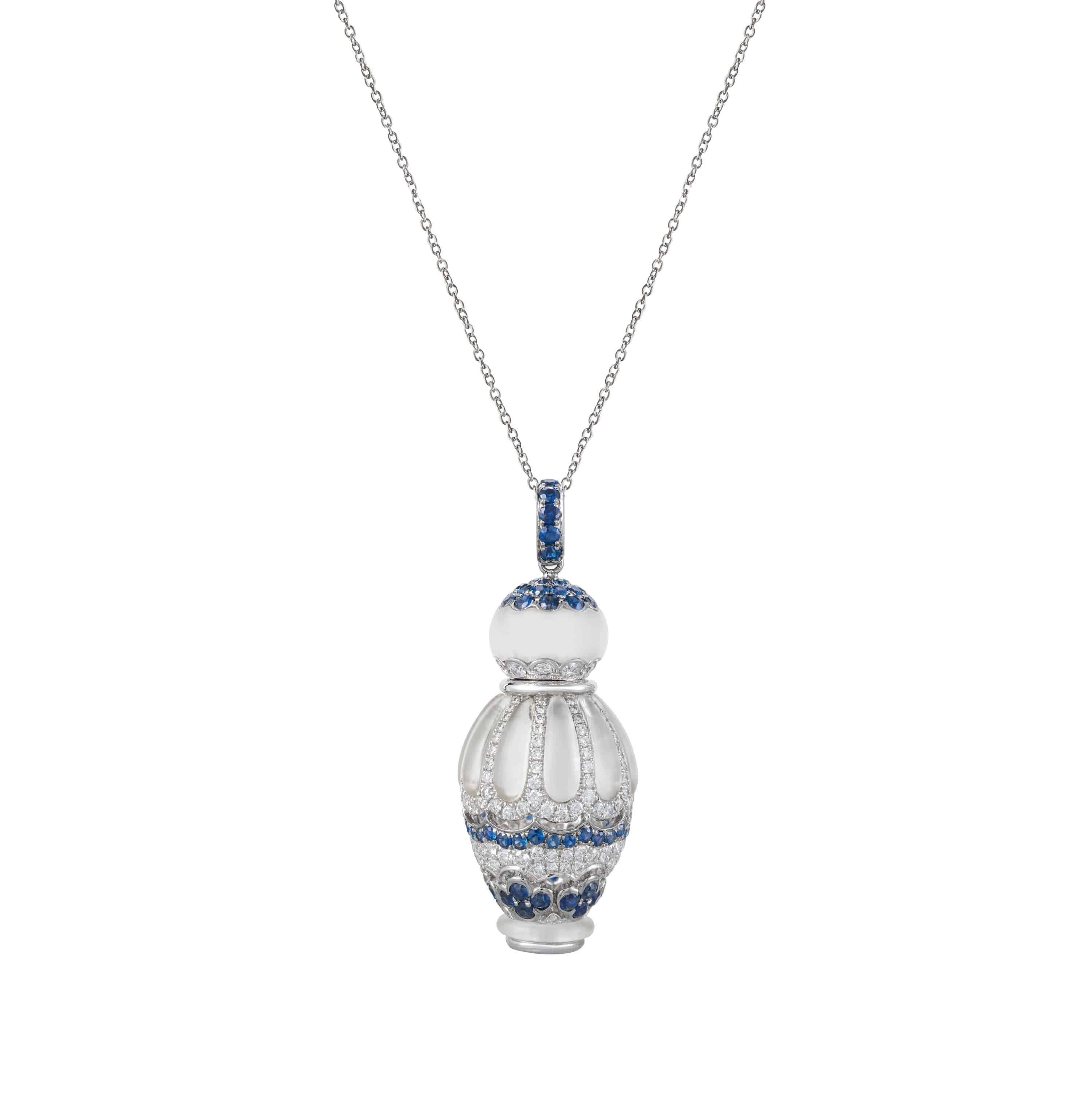 Quartz, Sapphire & Diamond Pendant - K.S. Sze & Sons