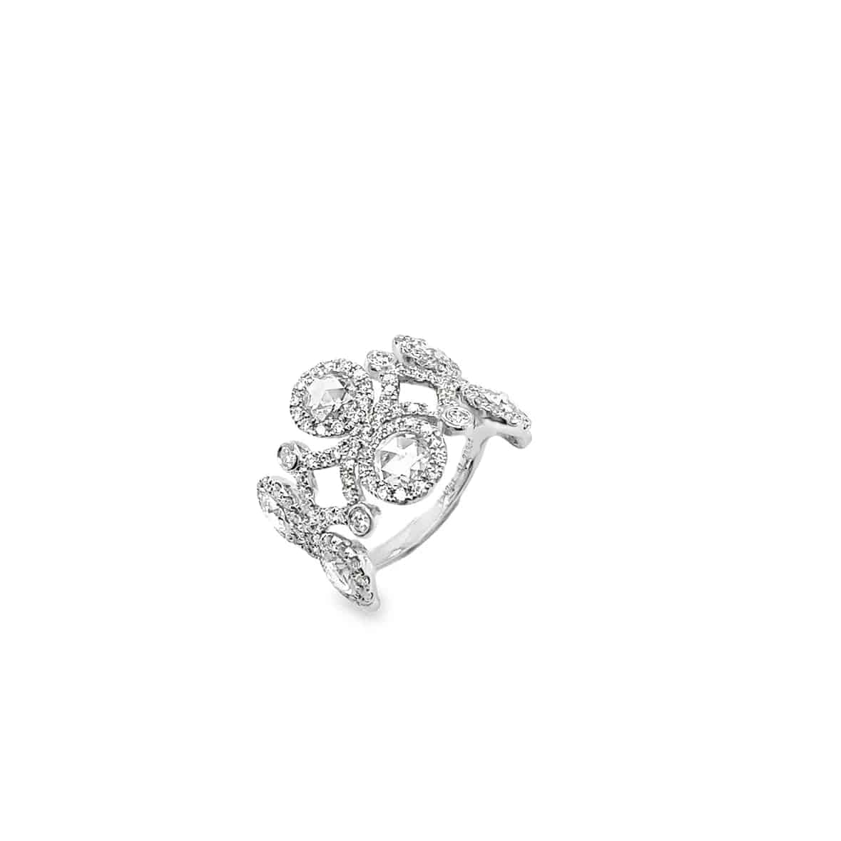 Regal Ring with Rose Cut Diamonds - K.S. Sze & Sons