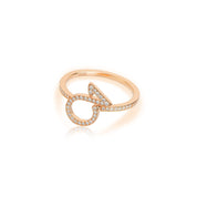 Ring In Rose Gold With Diamonds - K.S. Sze & Sons