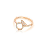Ring In Rose Gold With Diamonds