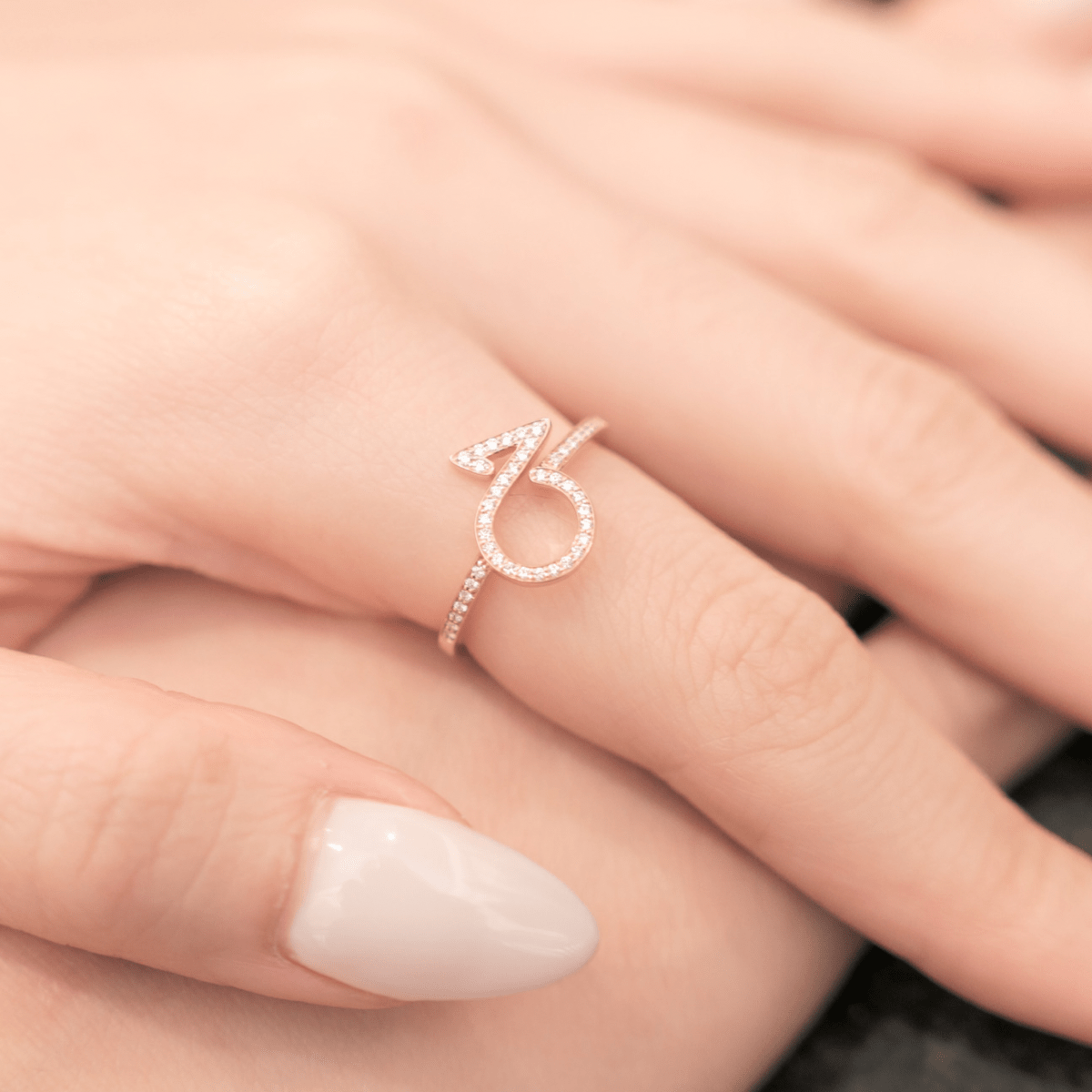 Ring In Rose Gold With Diamonds - K.S. Sze & Sons