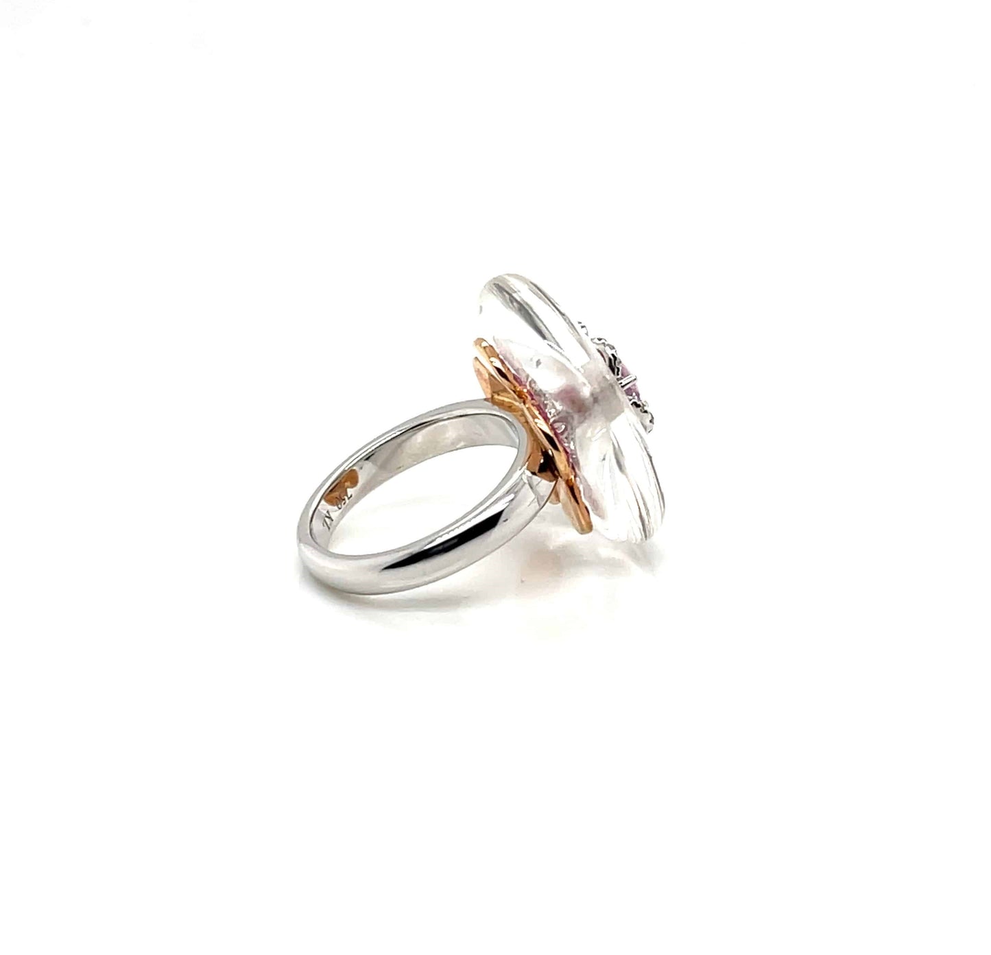 18K Sapphire, Crystal & Diamond Flora Ring - K.S. Sze & Sons