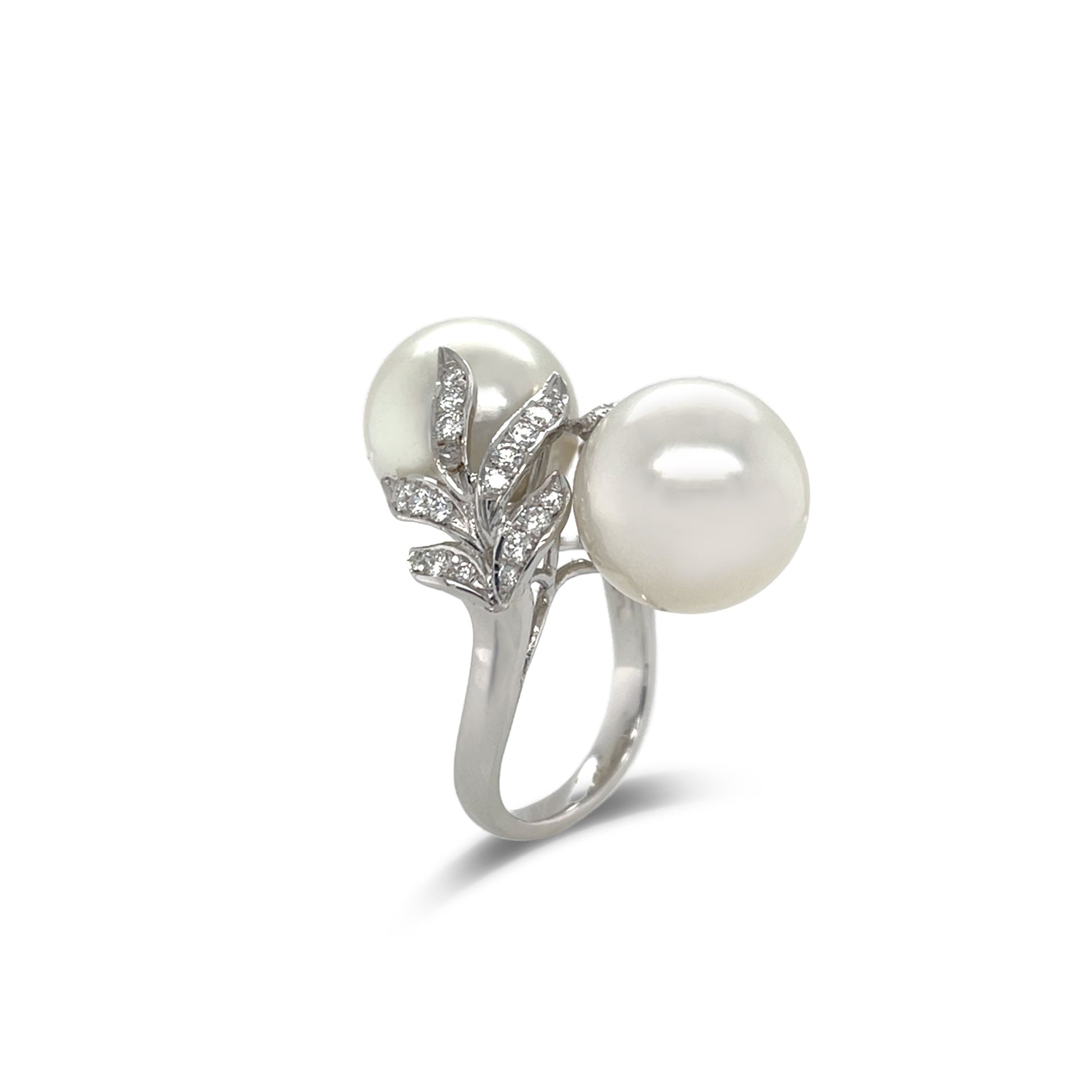 South Sea Pearl & Diamond Cocktail Ring - K.S. Sze & Sons