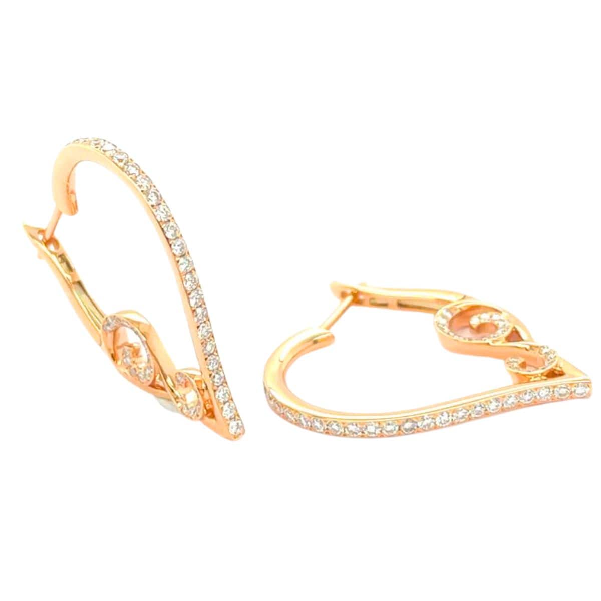 Rose Gold Diamond Earrings - K.S. Sze & Sons