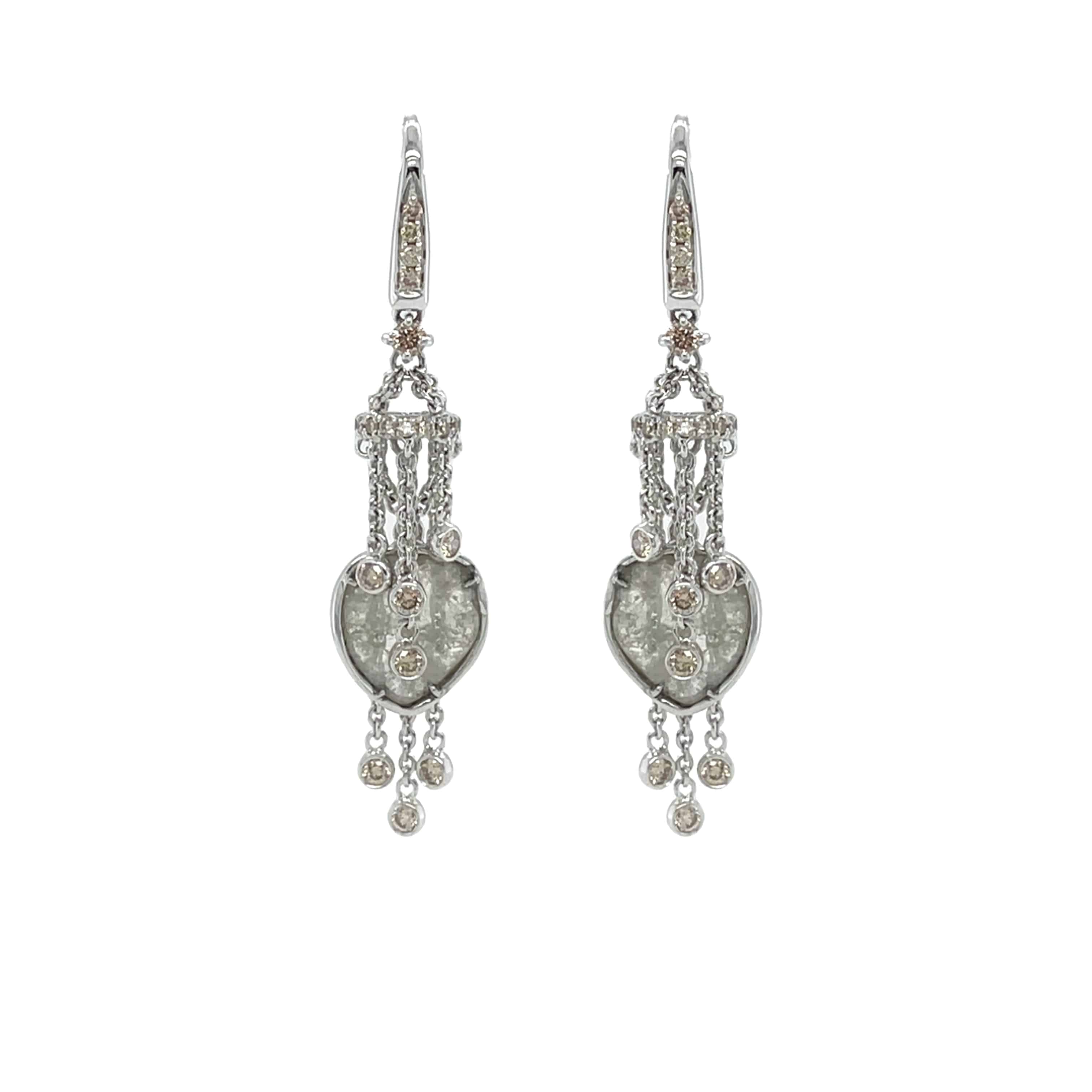 Rough Diamond Drop Earrings - K.S. Sze & Sons