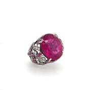 Rubellite, Ruby & Diamond Ring - K.S. Sze & Sons