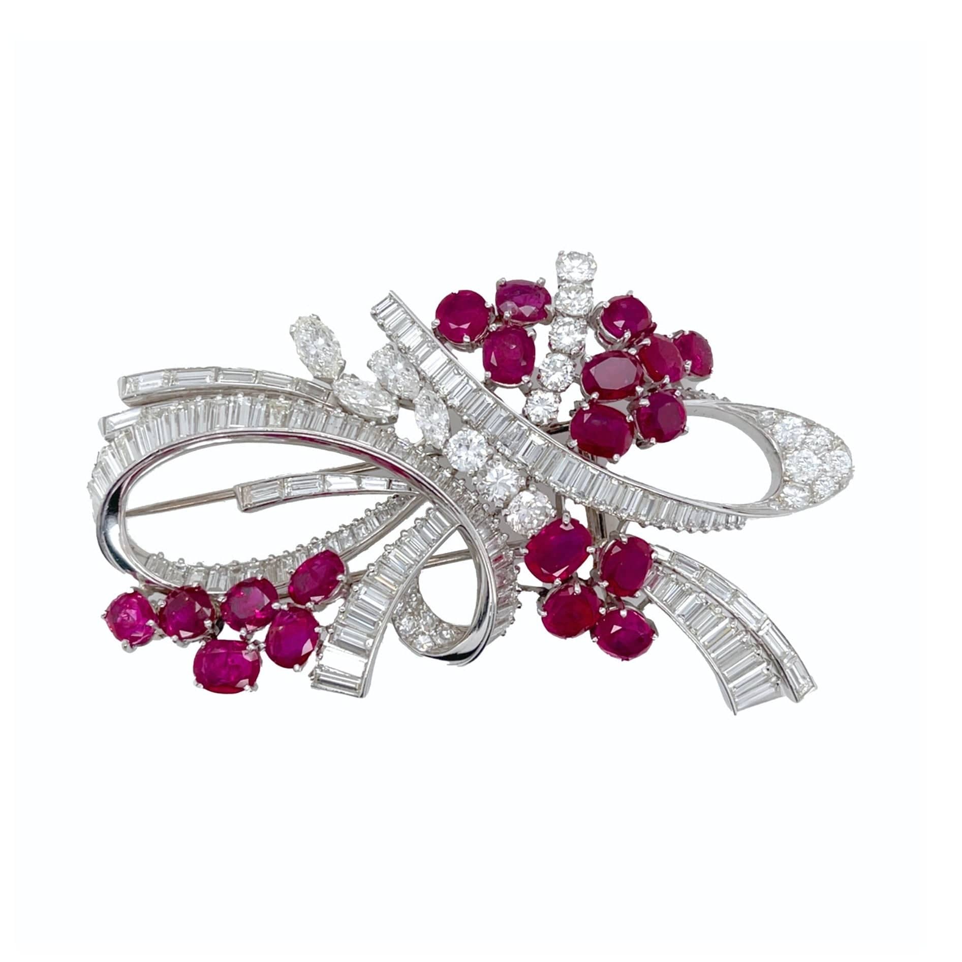 Ruby & Diamond Brooch (AGL Certificate)