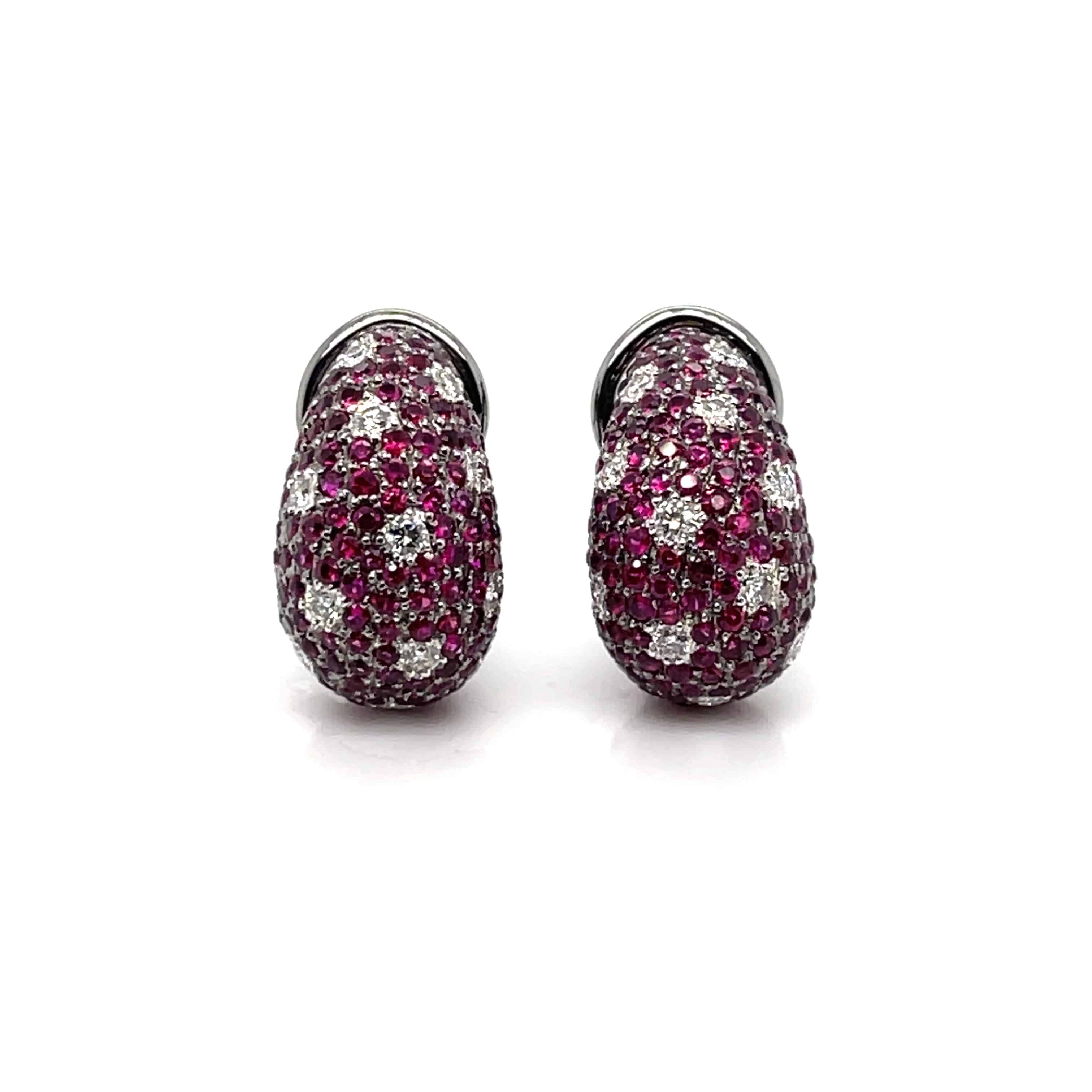 Ruby & Diamond Earrings - K.S. Sze & Sons