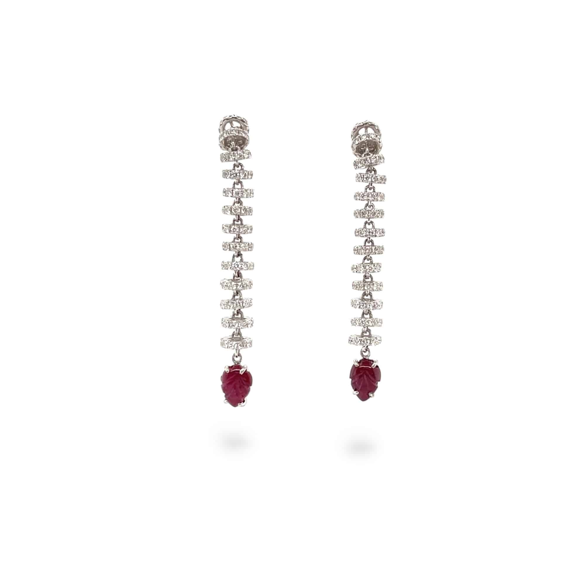 Ruby & Diamond Earrings