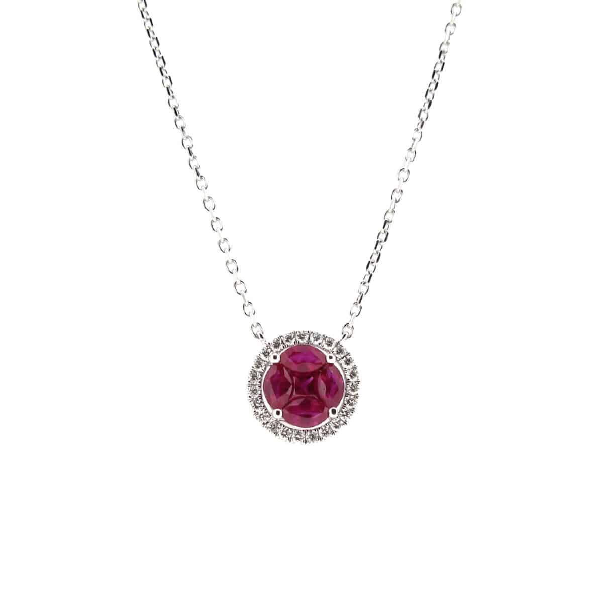 Ruby & Diamond Necklace - K.S. Sze & Sons