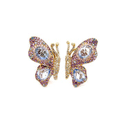 Sapphire & Diamond Butterfly Earrings - K.S. Sze & Sons