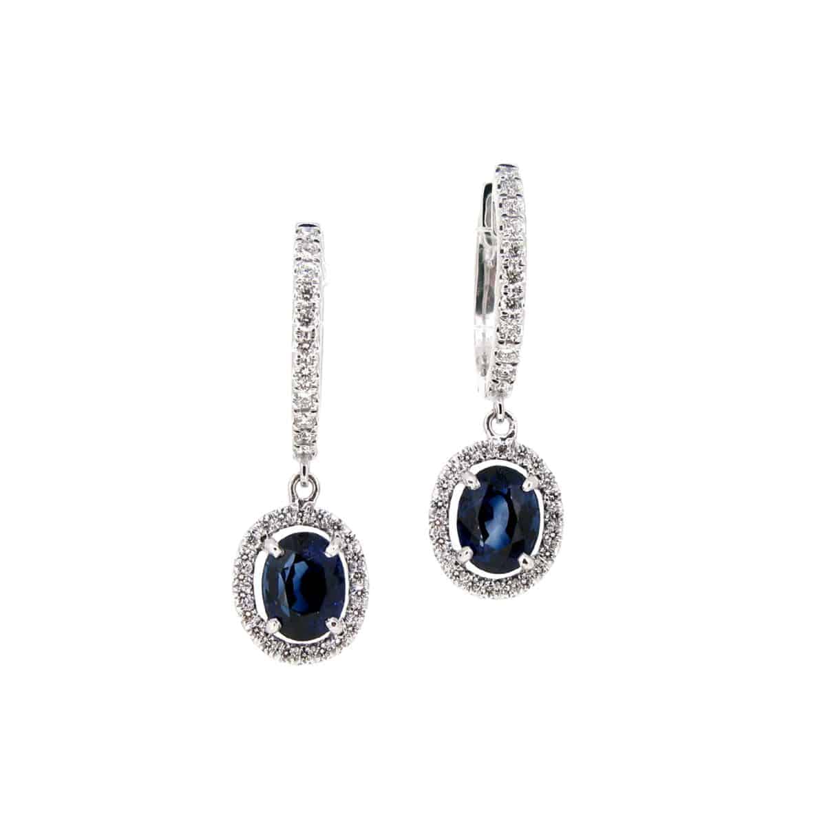 Sapphire & Diamond Dangling Earring