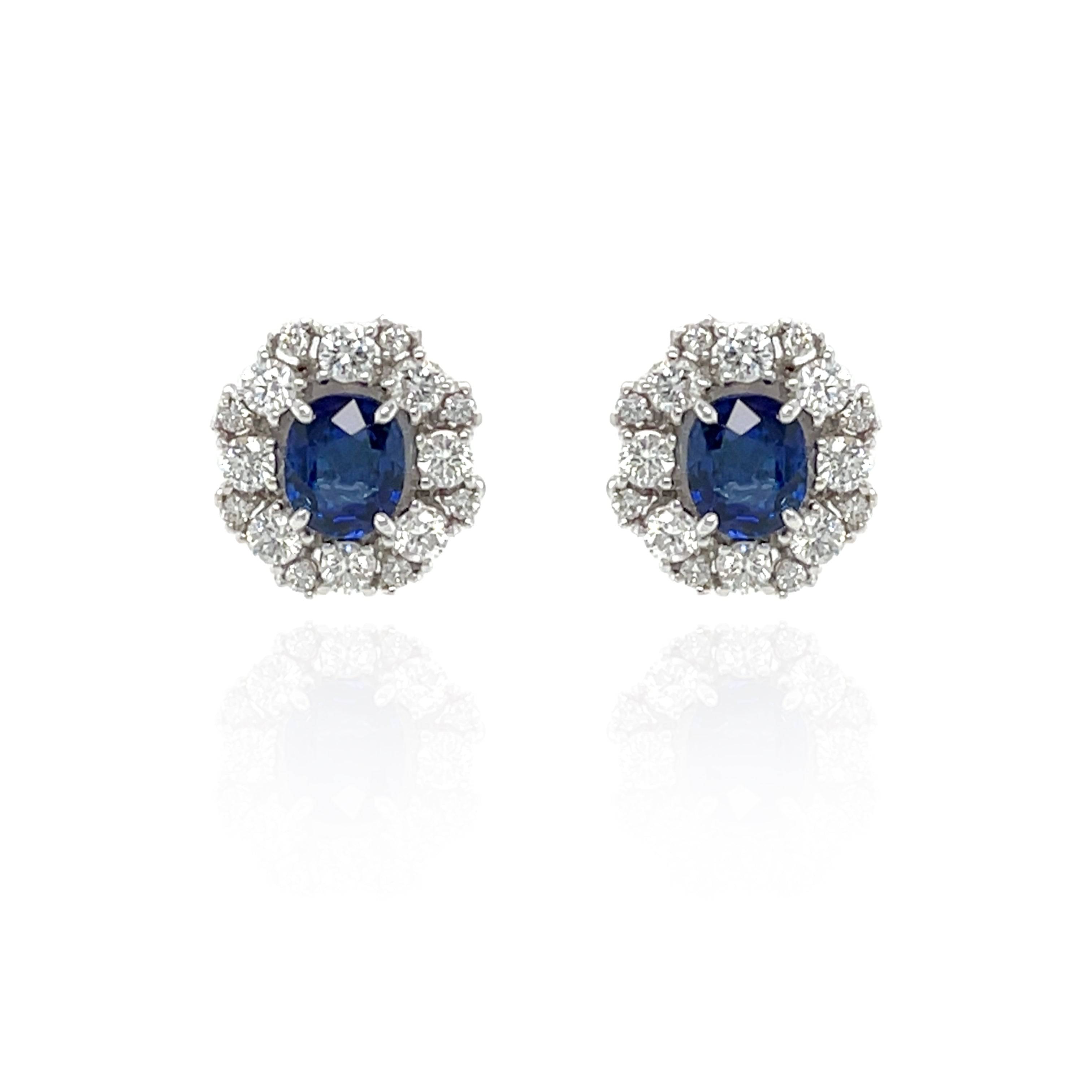 Sapphire & Diamond Earrings - K.S. Sze & Sons