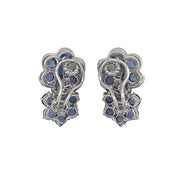 Sapphire & Diamond Floral Earrings