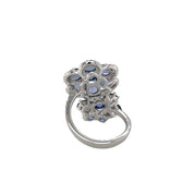 Sapphire & Diamond Floral Ring - K.S. Sze & Sons