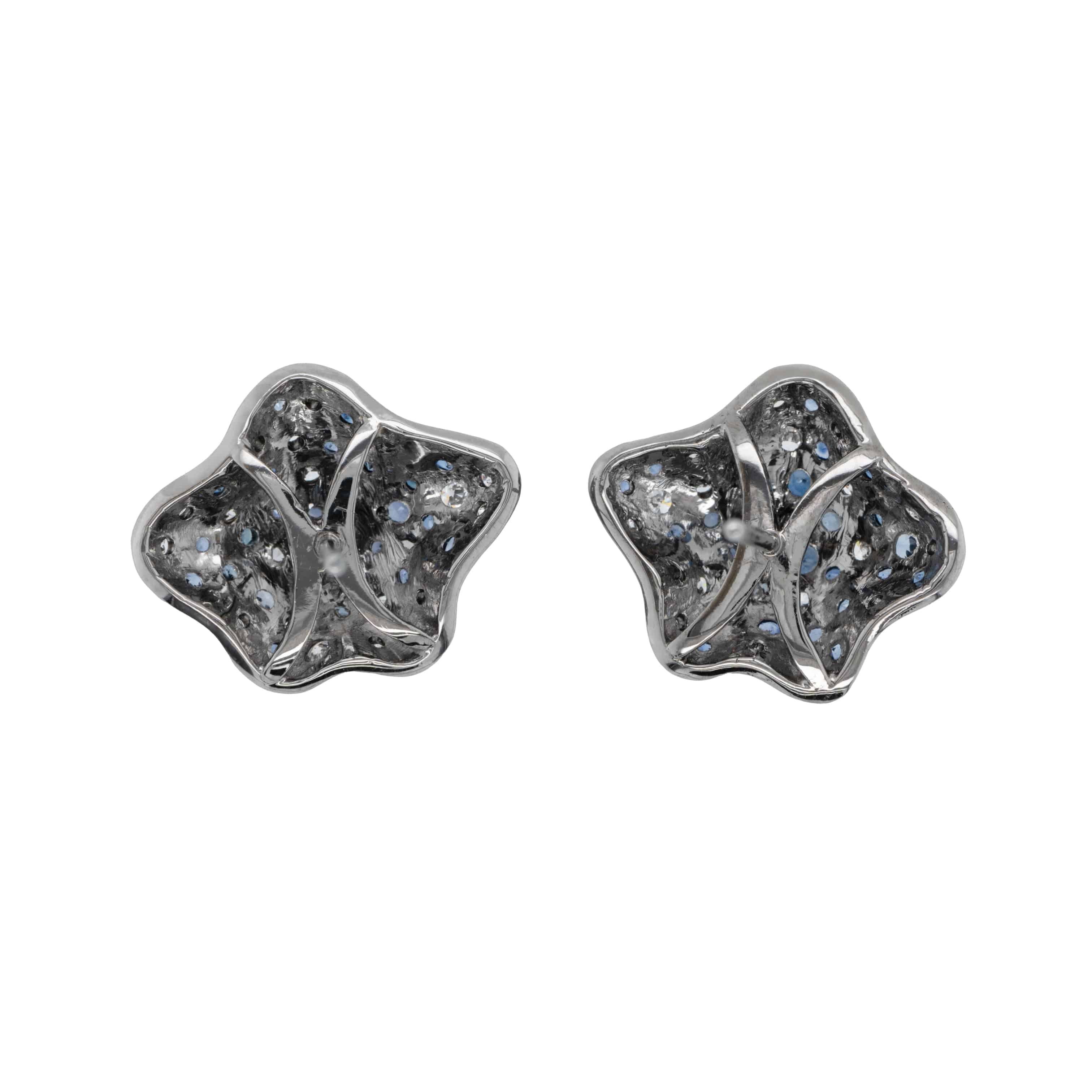 Sapphire & Diamond Star Earrings - K.S. Sze & Sons