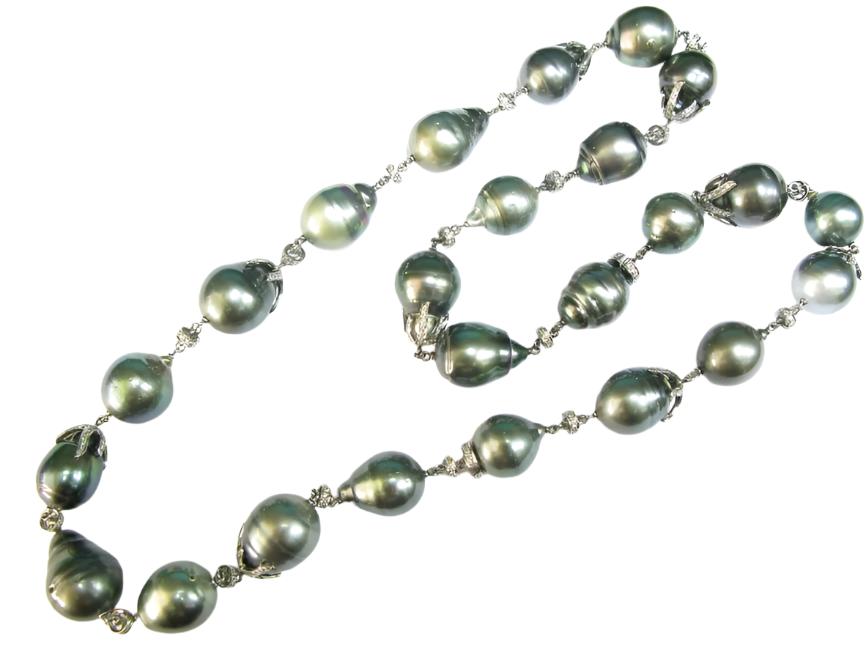 Tahitian South Sea Pearl & Diamond Necklace