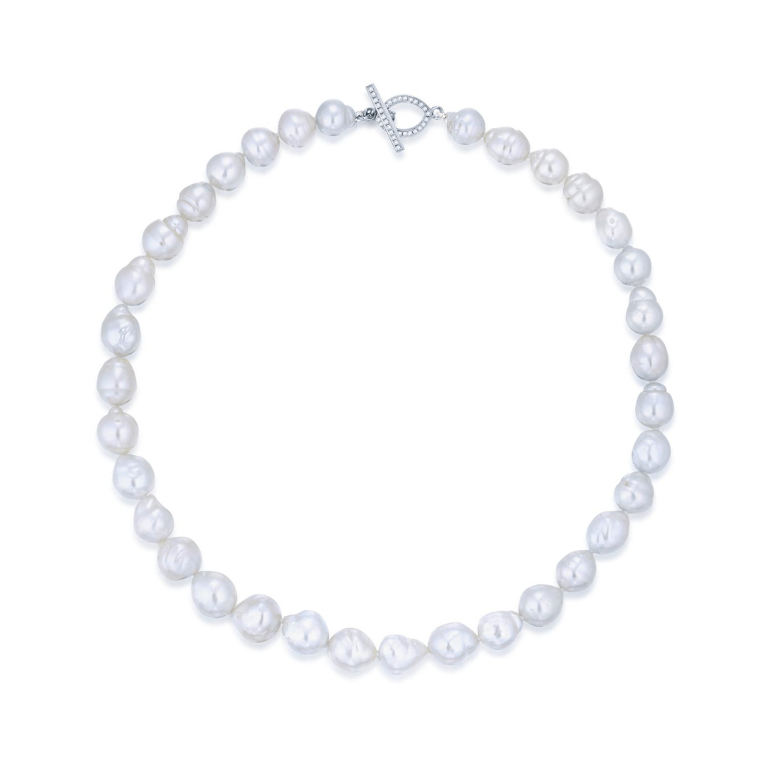 South Sea Pearl & Diamond Necklace - K.S. Sze & Sons