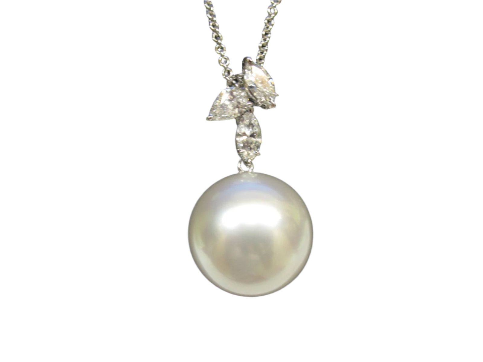 South Sea Pearl & Diamond Pendent - K.S. Sze & Sons