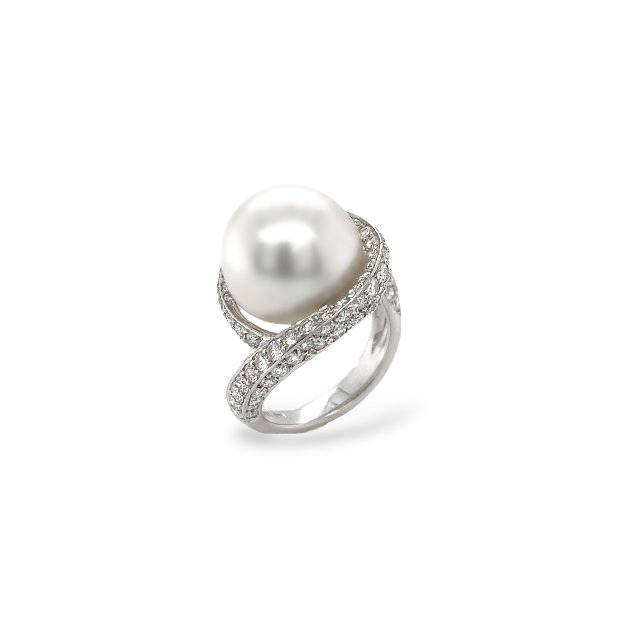 South Sea Pearl & Diamond Ring - K.S. Sze & Sons