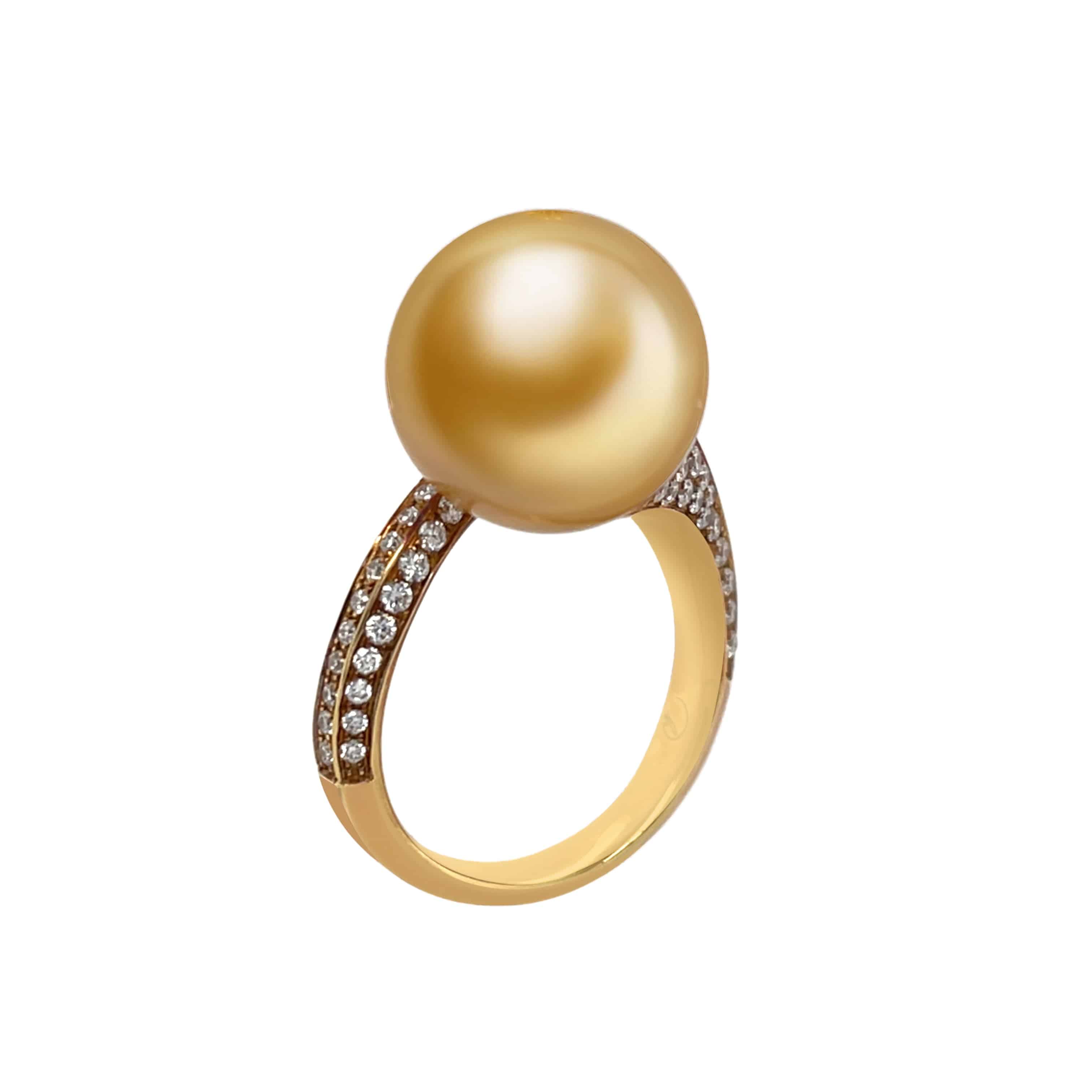 South Sea Pearl & Diamond Ring - K.S. Sze & Sons