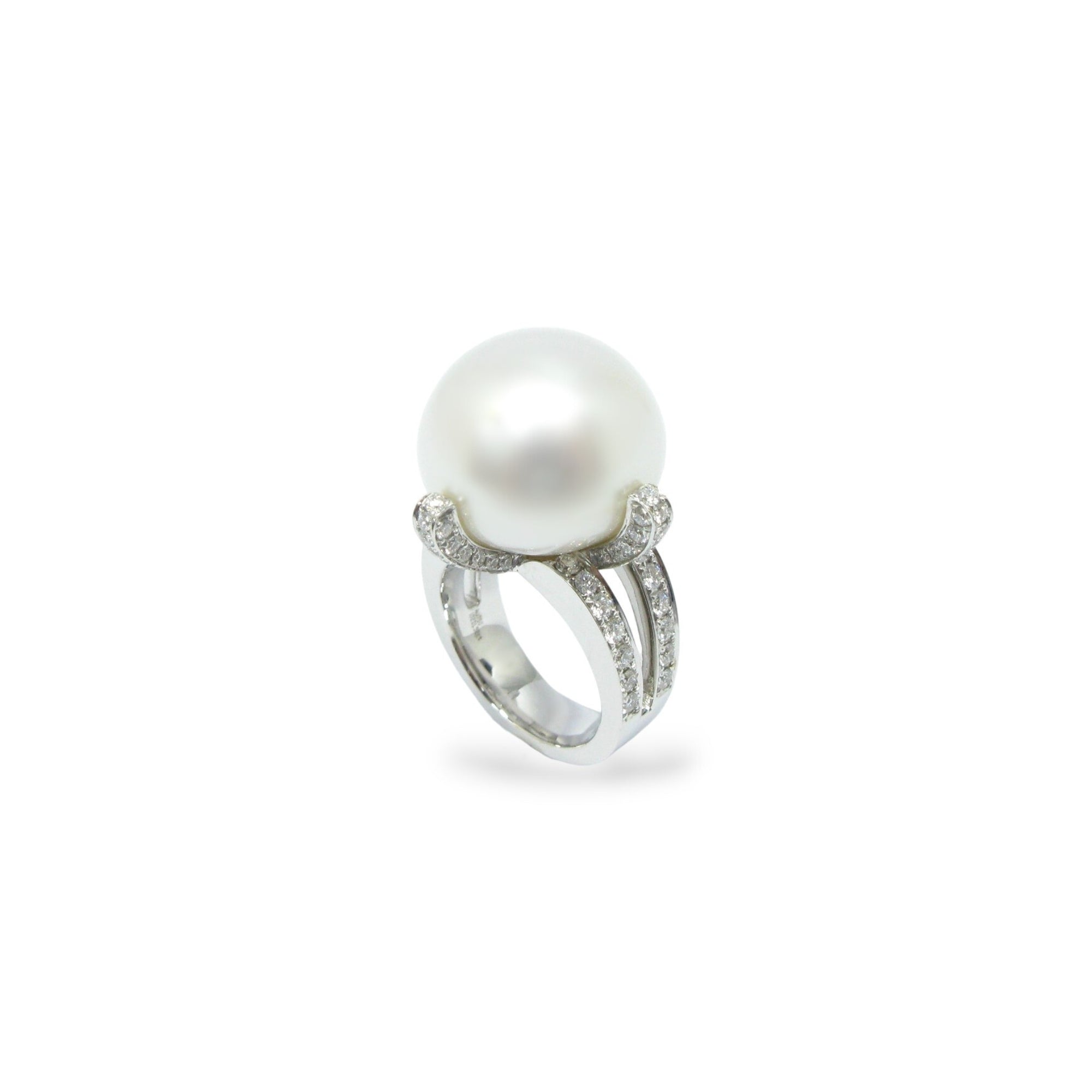 South Sea Pearl & Diamond Ring - K.S. Sze & Sons