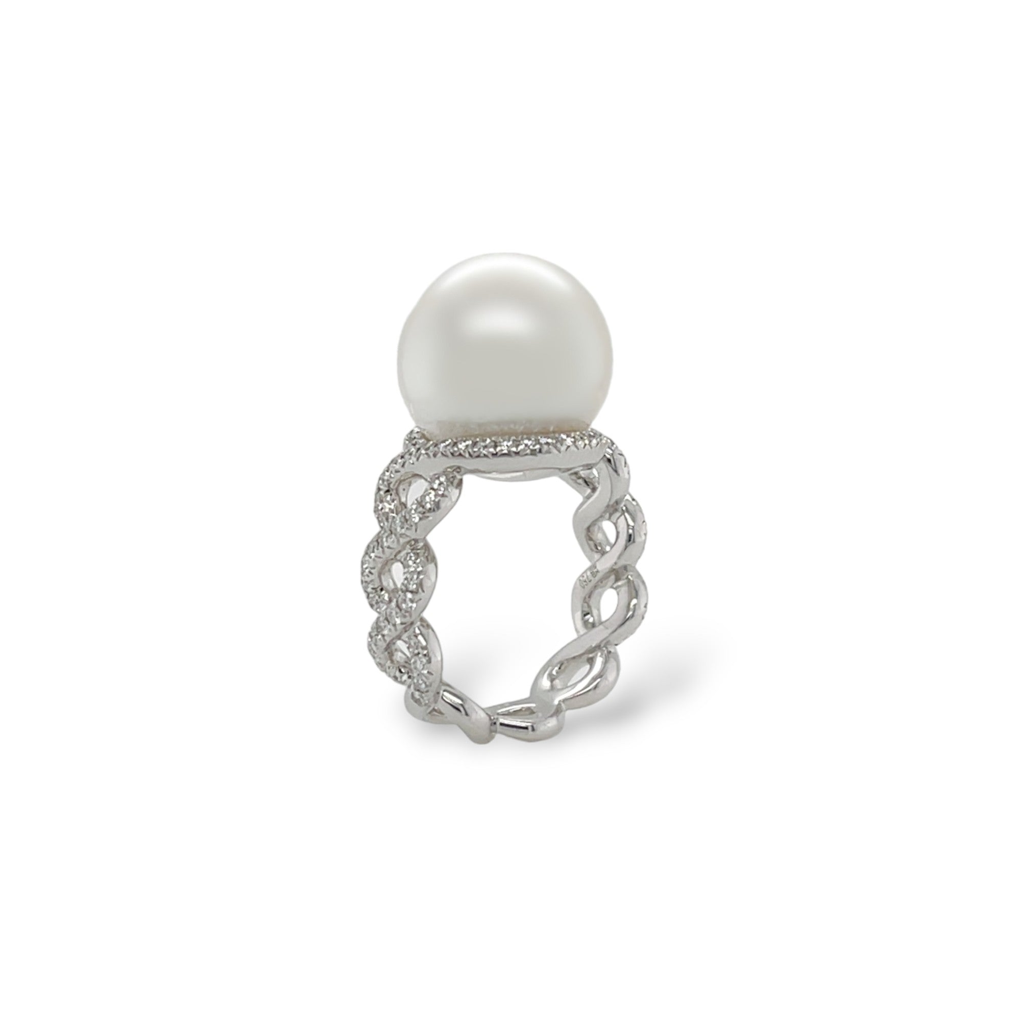 South Sea Pearl & Diamond Ring - K.S. Sze & Sons