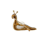 South Sea Pearl, Diamond & Ruby Snail Brooch - K.S. Sze & Sons