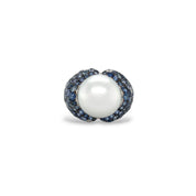 South Sea Pearl, Diamond & Sapphire Ring - K.S. Sze & Sons