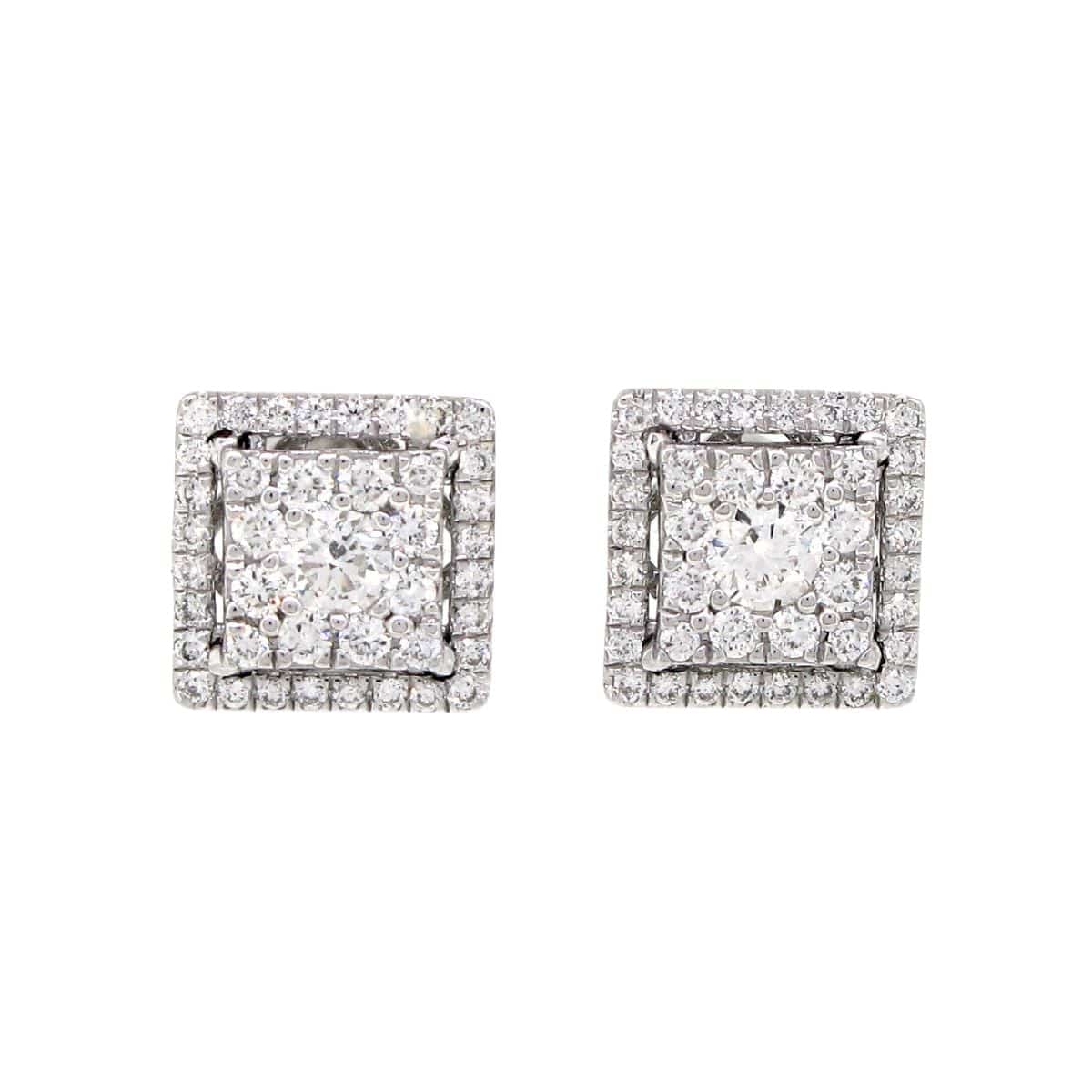 Square Diamond Earrings - K.S. Sze & Sons