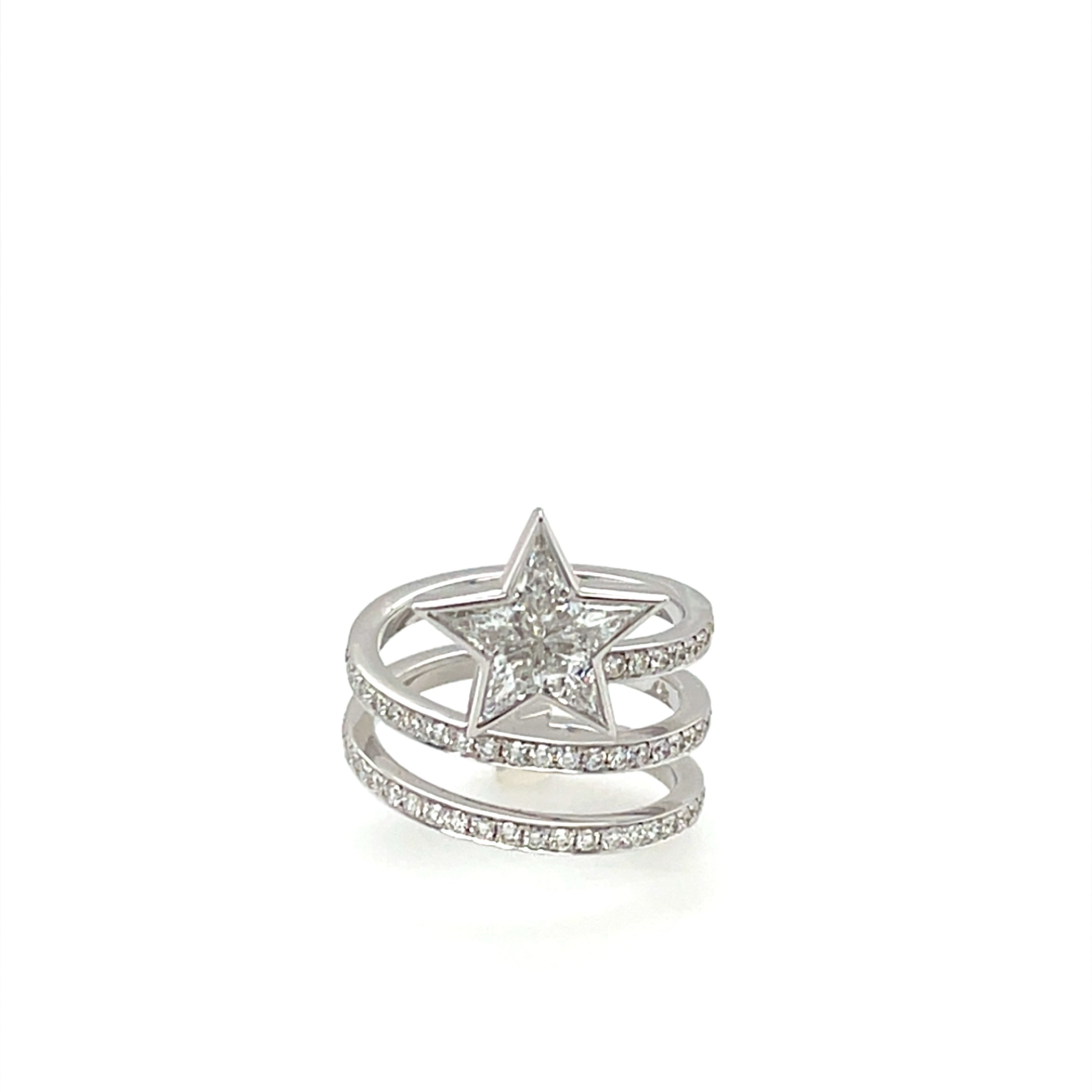 Star-Shaped Cocktail Diamond Ring - K.S. Sze & Sons