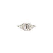 Emerald-cut & Triangular-Shaped Diamond Ring - K.S. Sze & Sons