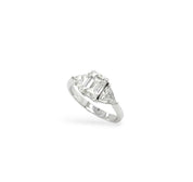 Emerald-cut & Triangular-Shaped Diamond Ring - K.S. Sze & Sons